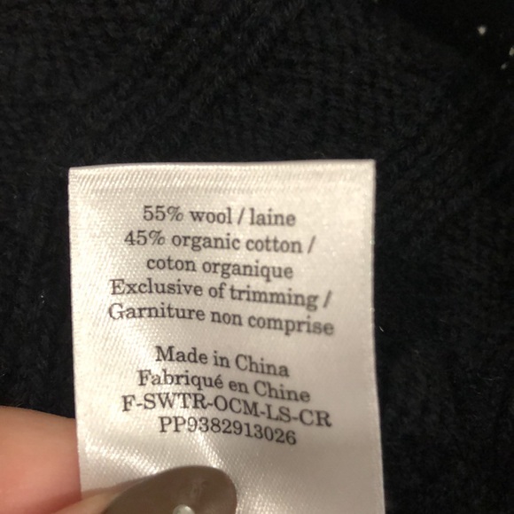 EVERLANE MERINO WOOL COTTON CABLE KNIT SWEATER - Picture 8 of 8